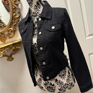 Forever 21 Black Denim Jean Jacket
